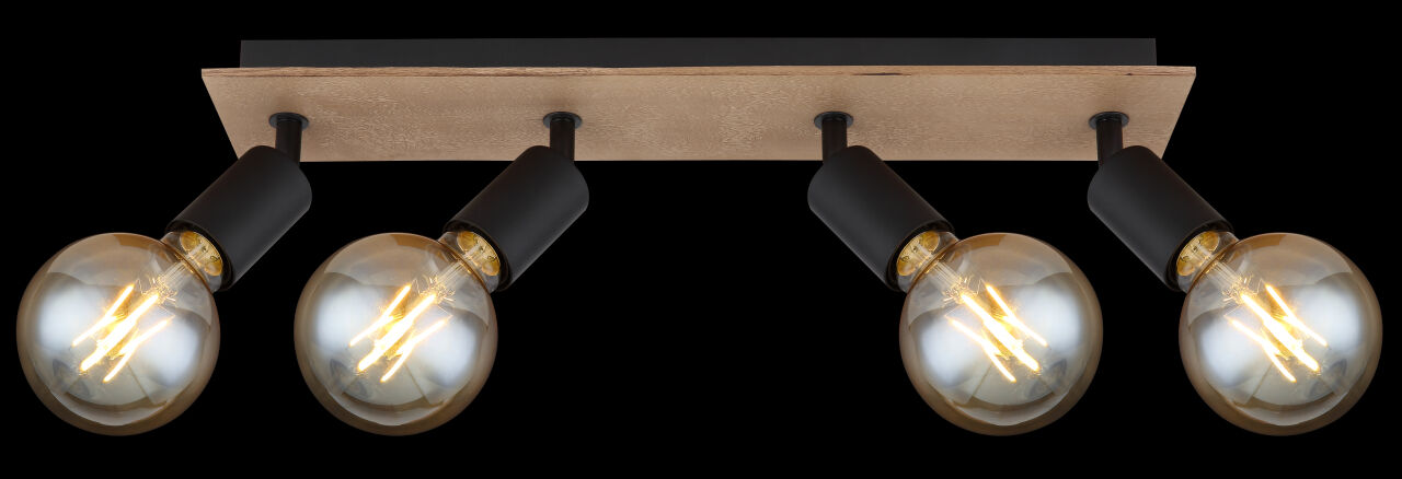Globo Lighting - MARTHA - Strahler Metall schwarz, 4x E27