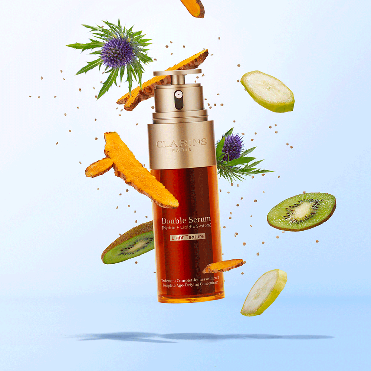 Clarins Double Serum Light Texture Traitement Complet Jeunesse Intensif 50 ml