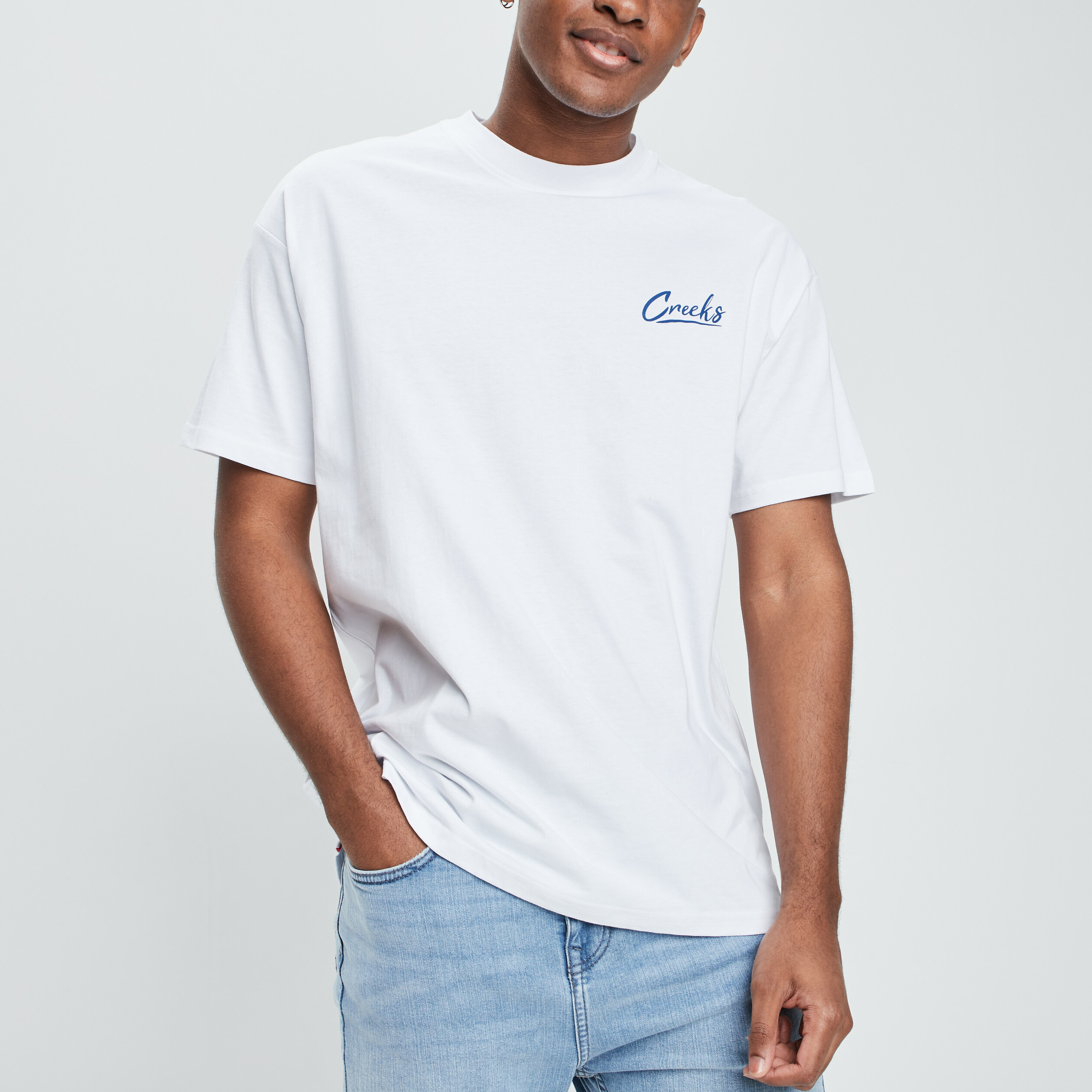 T-shirt manches courtes Creeks blanc homme | La Halle