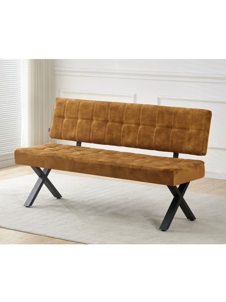 B&D Home Sitzbank KAREN in Gelb - (B)160 x (H)88 x (T)59 cm günstig kaufen 160 cm