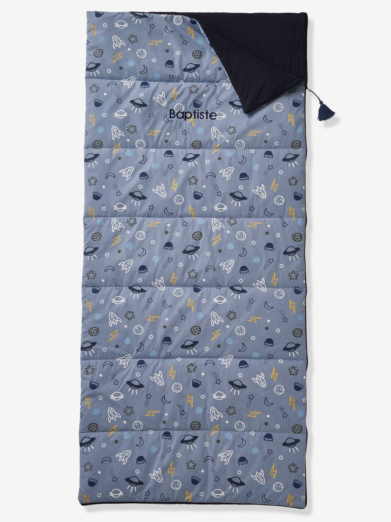 Vertbaudet Kinder Schlafsack COSMOS Oeko Tex, personalisierbar - blau