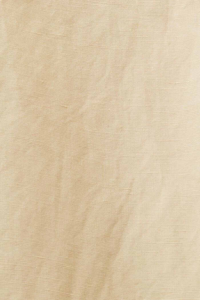 Übergangsjacke mit Kapuze, Leinenmix