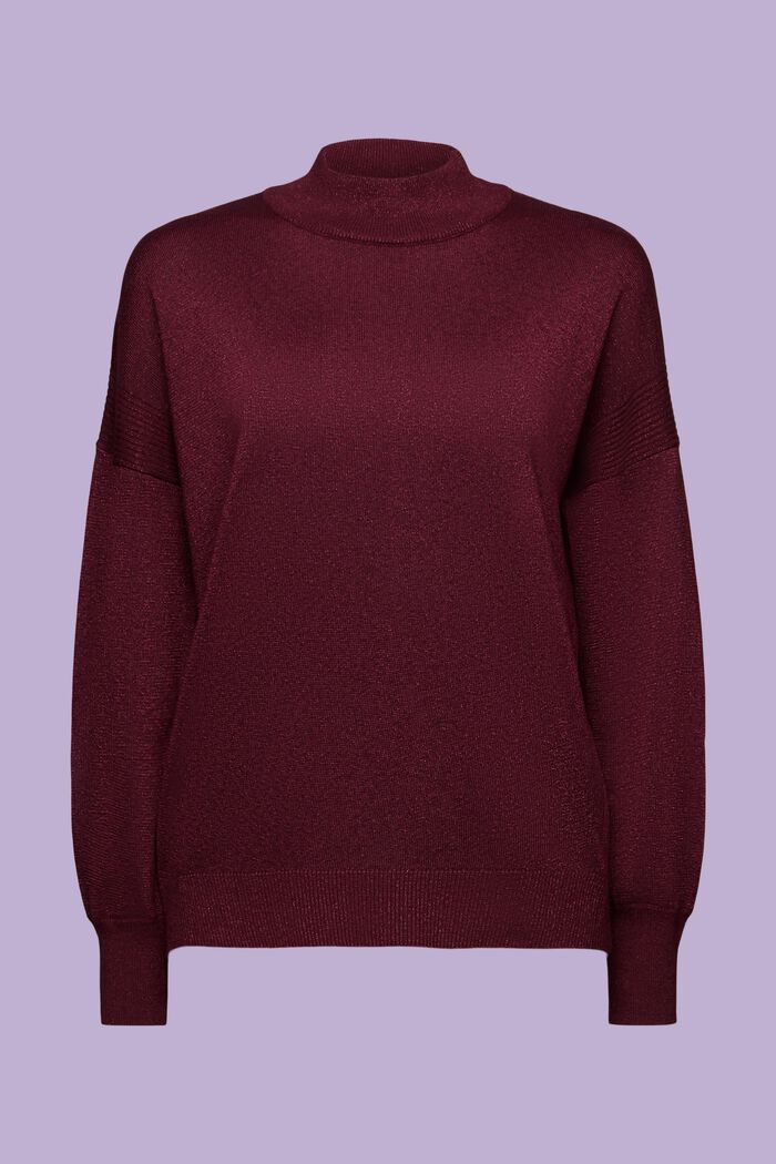 Glitzer-Pullover mit Stehkragen