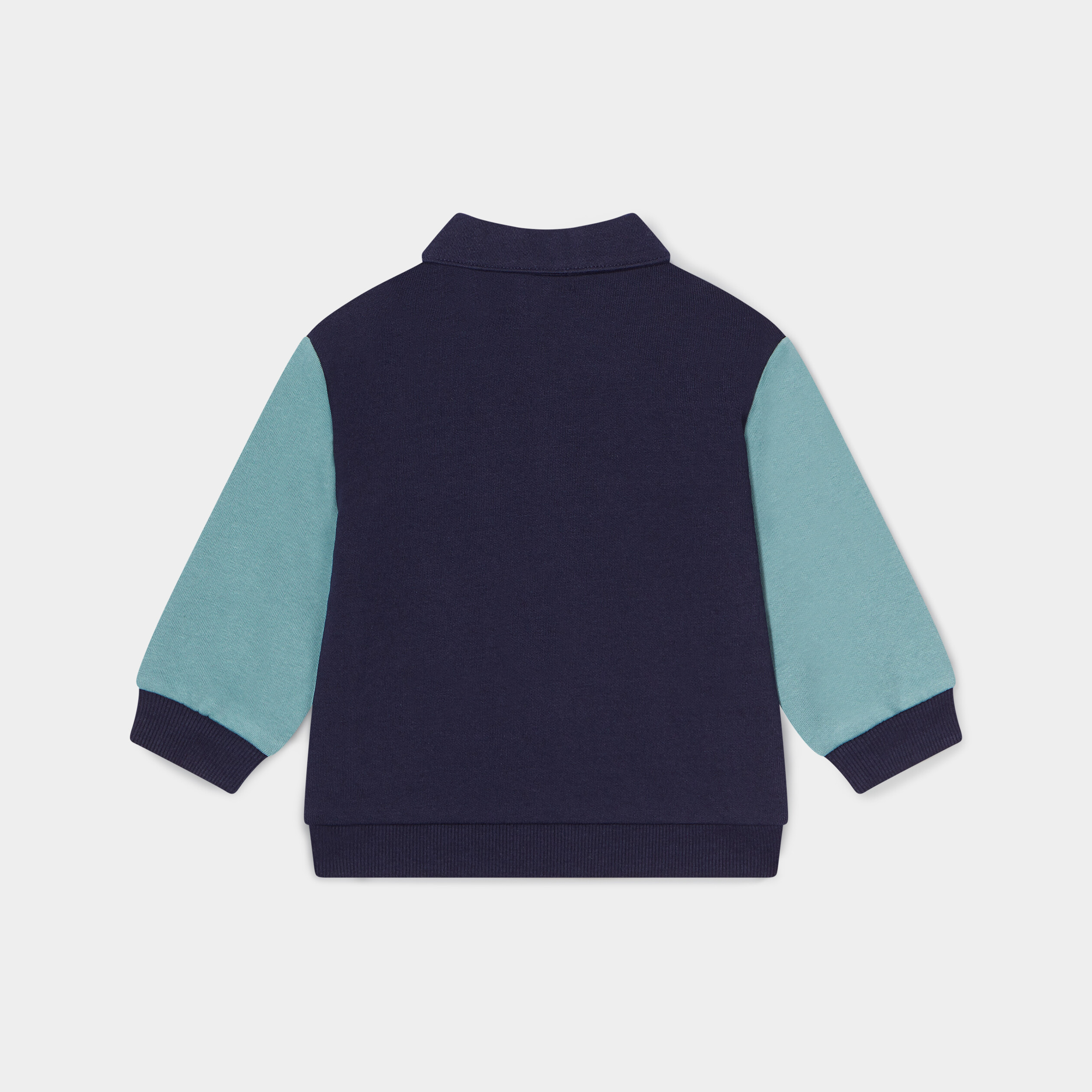 Sweat col polo avec poche buste Creeks beige bébé garçon | La Halle
