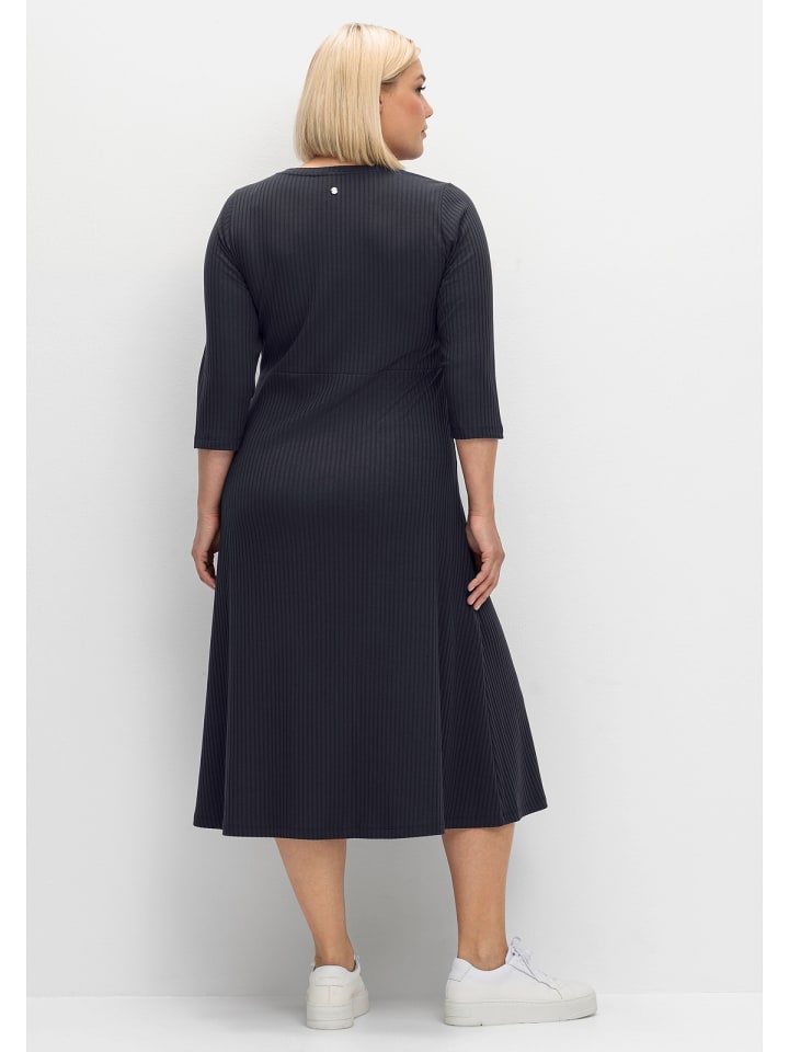 sheego Shirtkleid in tiefblau günstig kaufen 46