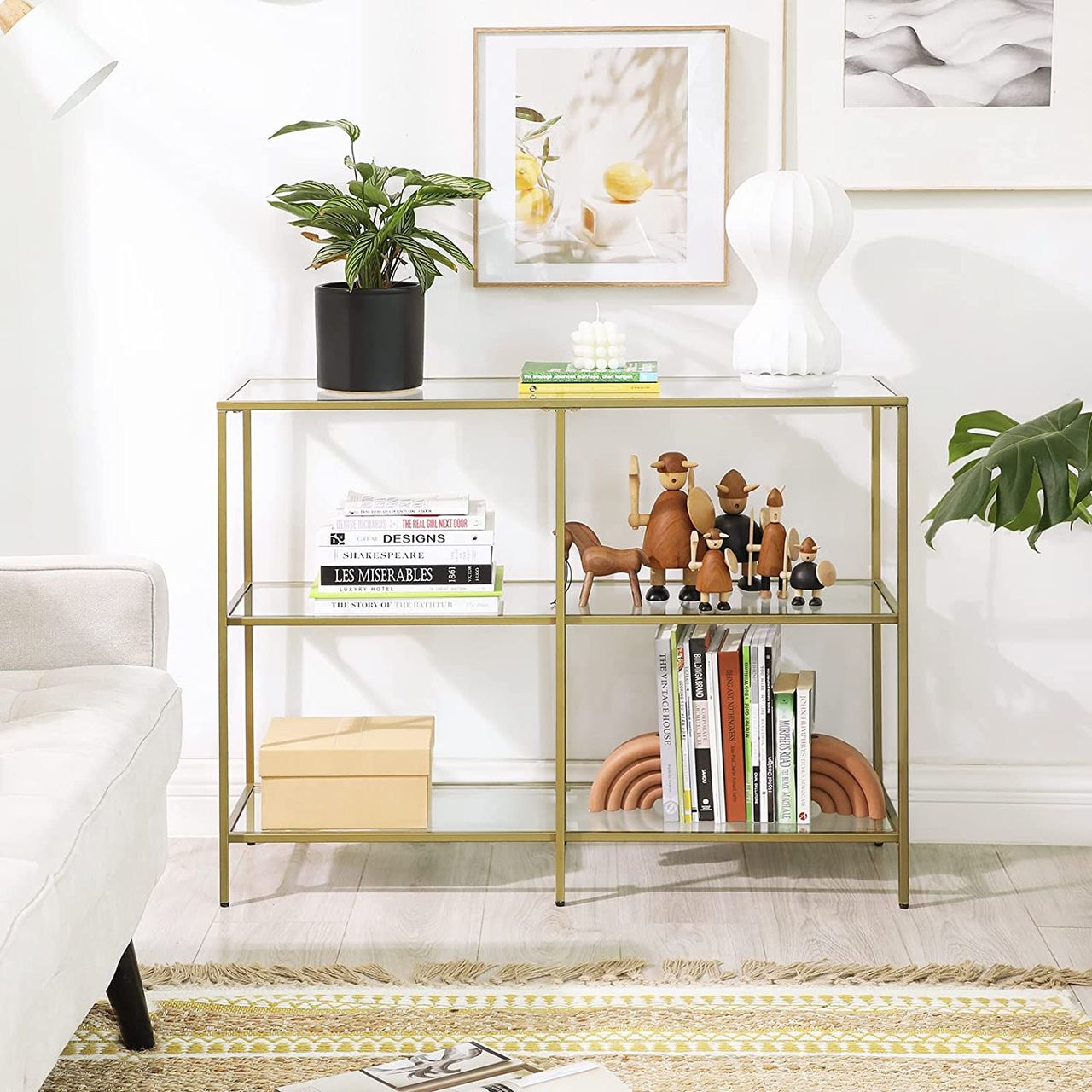 Vasagle Lagerregal, 100x30x73cm, Gold