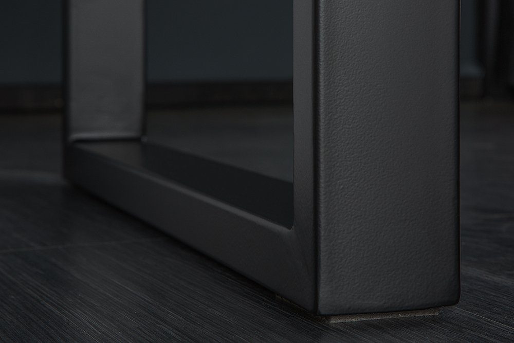riess-ambiente Baumkantentisch MAMMUT 160cm natur / schwarz (Einzelartikel, 1-St), Massivholz · Stahl · Kufen · 3,5cm Platte · Esszimmer · Industrial