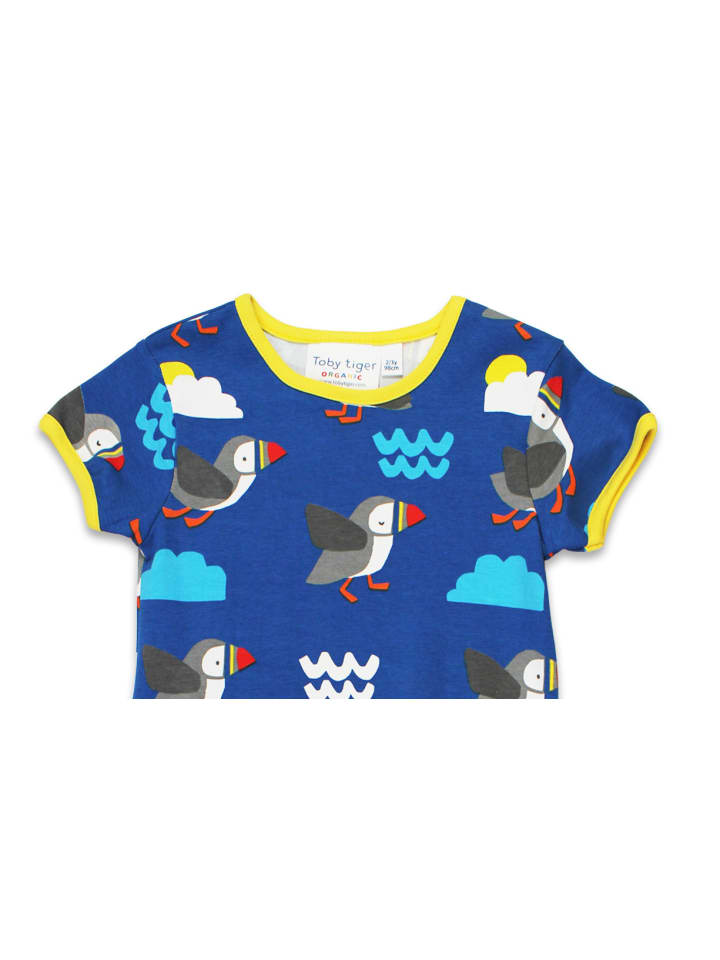 Toby Tiger Skaterkleid mit Papageientaucher Print in blau günstig kaufen