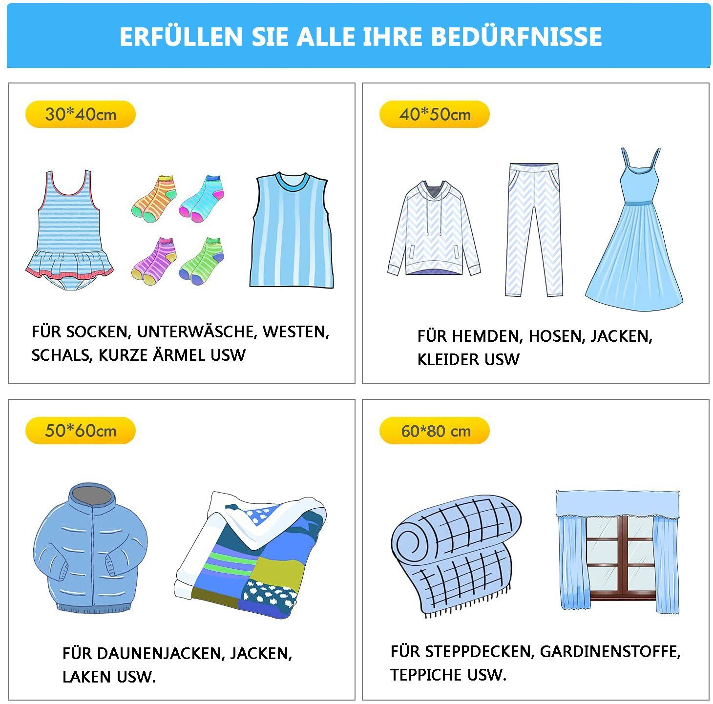 zggzerg Wäschesäckchen Zggzerg Wäschesack weiß,4 Stück,großes Netz