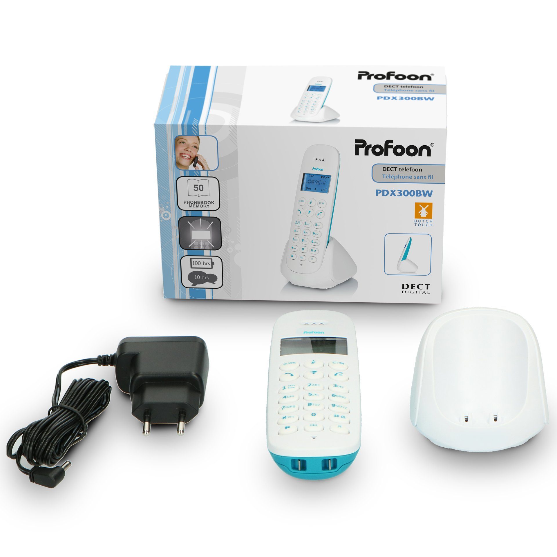 Profoon PDX-300 - DECT-Telefon mit 1 Mobilteil Schnurloses DECT-Telefon