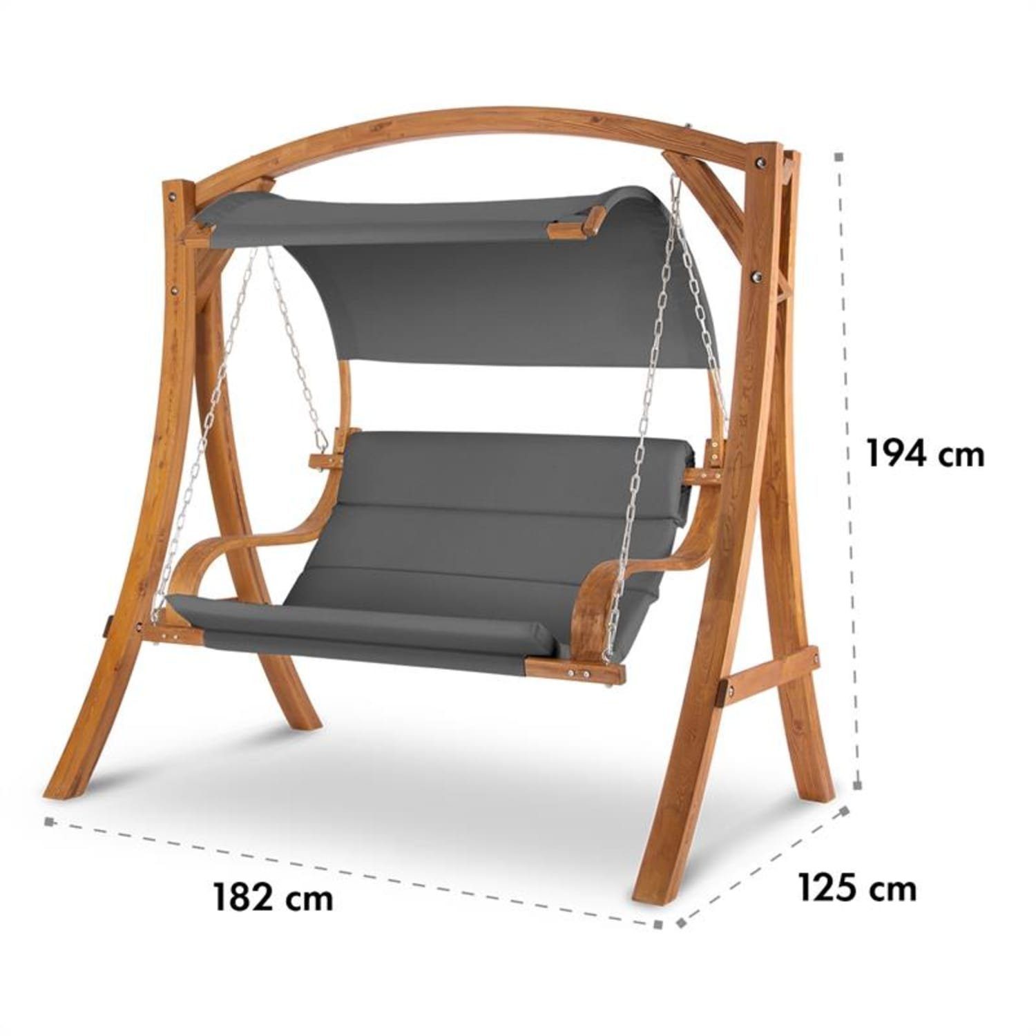 blumfeldt Hollywoodschaukel Maui, Set, BxTxH: 182x125x194 cm