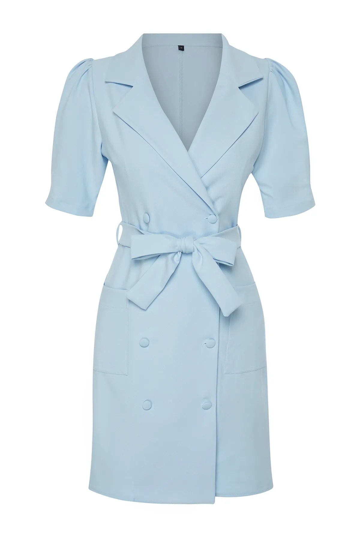 Trendyol Collection  Blaues gewebtes Minikleid TWOSS20EL0236