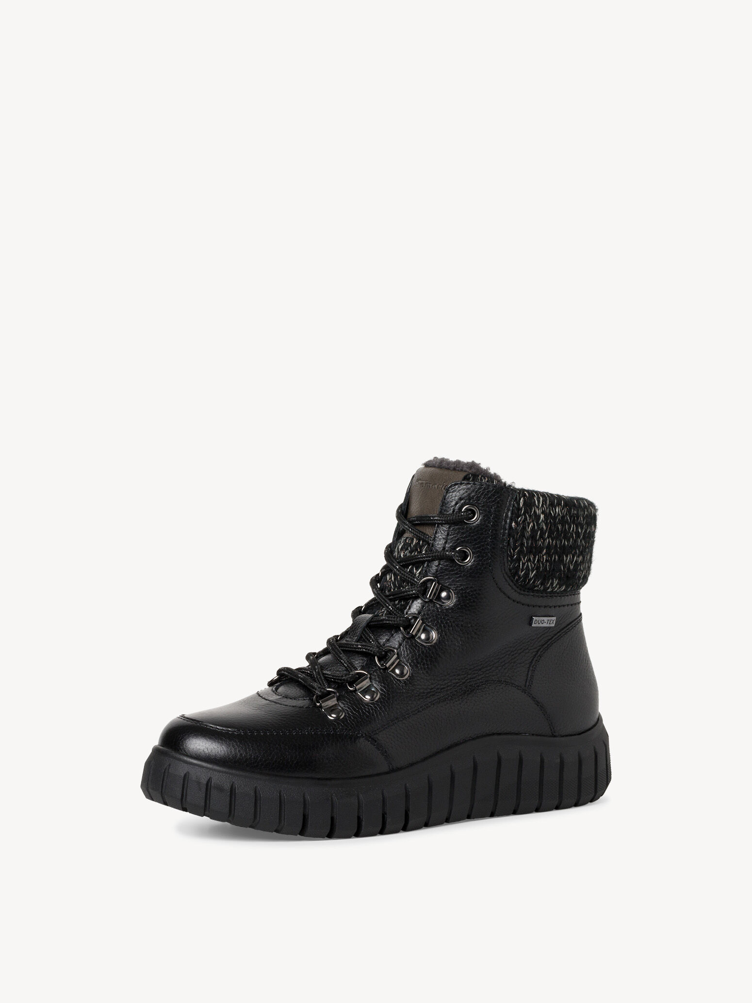 Bottine en cuir - noir