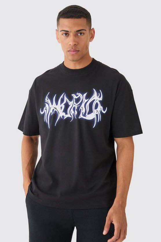 Oversize T-Shirt mit Gothic Renaissance Print