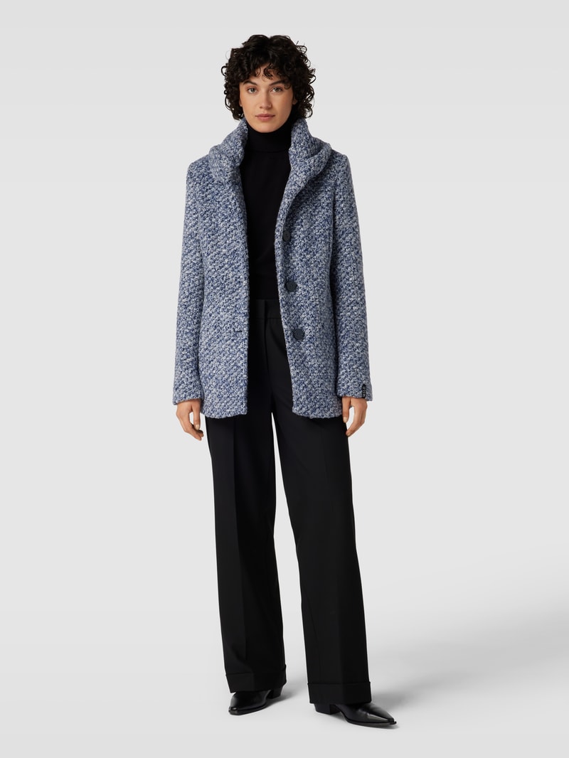 Mantel aus Bouclé-Optik Modell 'JAMIE' in blau
