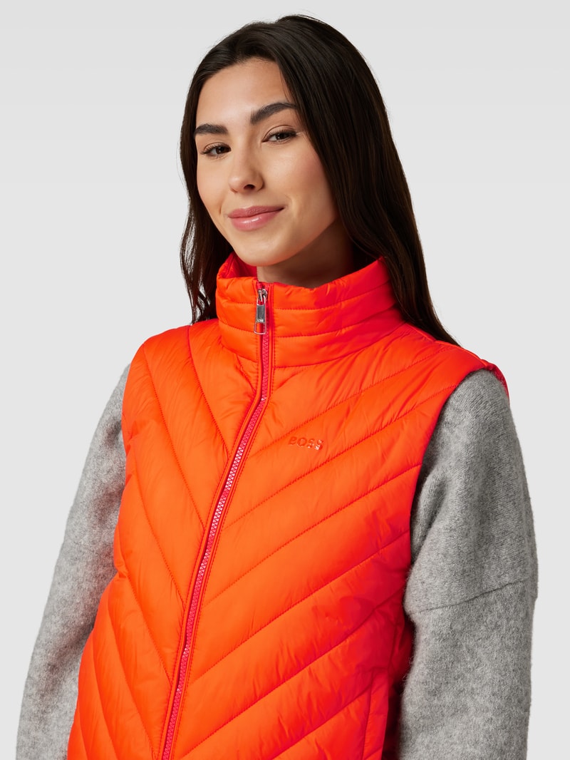 Steppweste mit Reißverschluss Modell 'Palassy' in orange