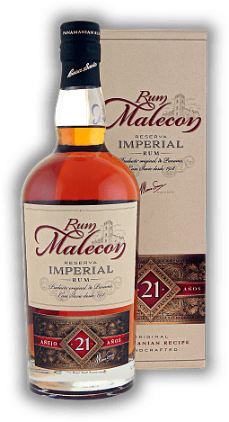 Malecon Reserva Imperial 21 Anos Malecon Reserva Imperial 21 Anos Beeindruckender Rum mit wunderbarem Aromenprofil. Alter 21 J. - 0,7	 Liter - Vol 40%
