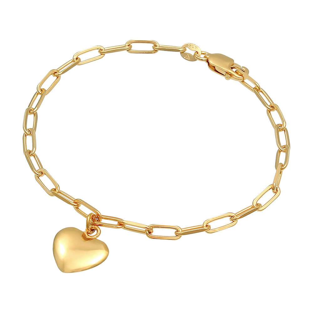 Elli Elli Bracelet Tendance ovale de Ladies Heart Love Links en argent sterling 925 Bracelet