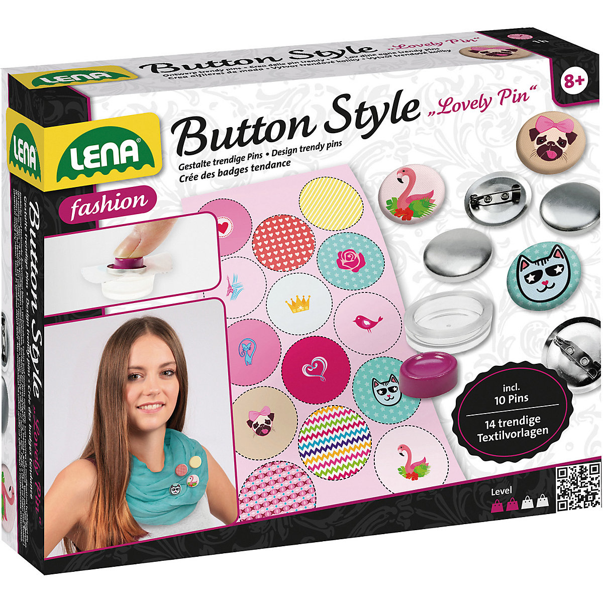 Button Style Lovely Pin - Gestalte trendige Pins