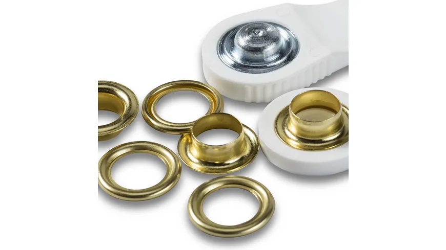 Prym Ösen und Scheiben Messing 11,0 mm goldfarbig