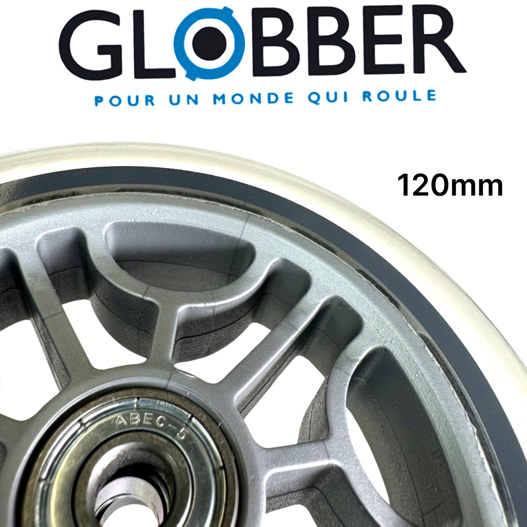 Globber Stuntscooter Globber 3in1 5in1 Ersatzräder Kickboard Vorne 120 mm (2 Stück)
