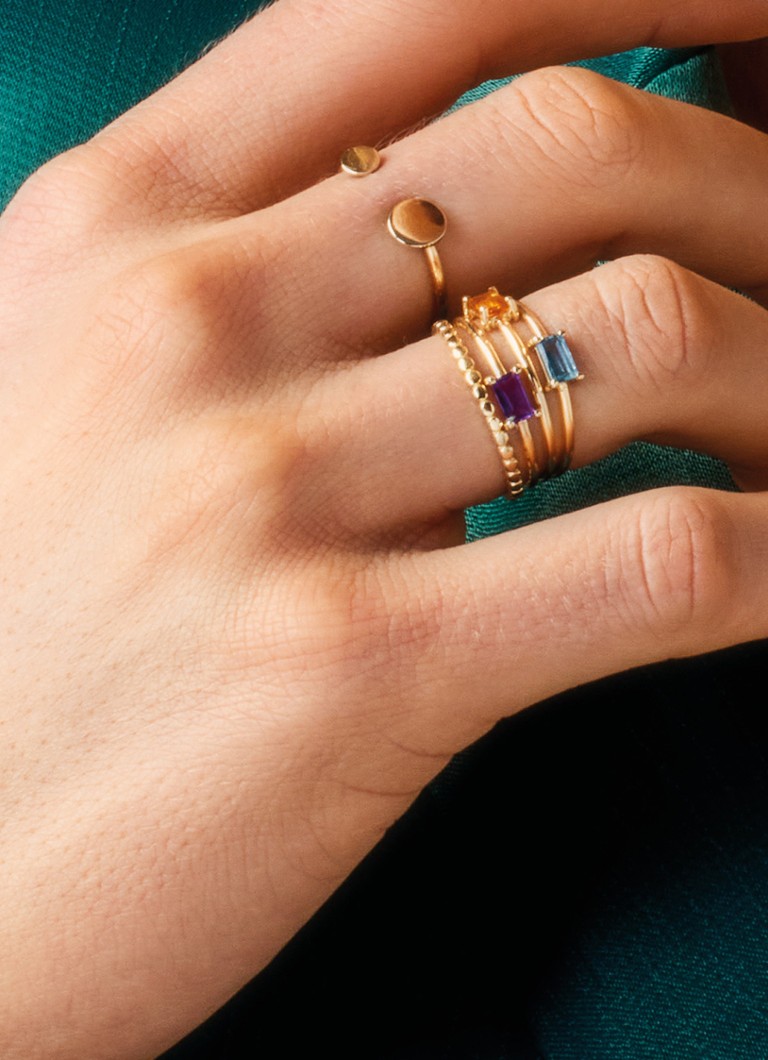 Δαχτυλίδι Jackie 14K Medina Topaz από κίτρινο χρυσό 14 καρατίων