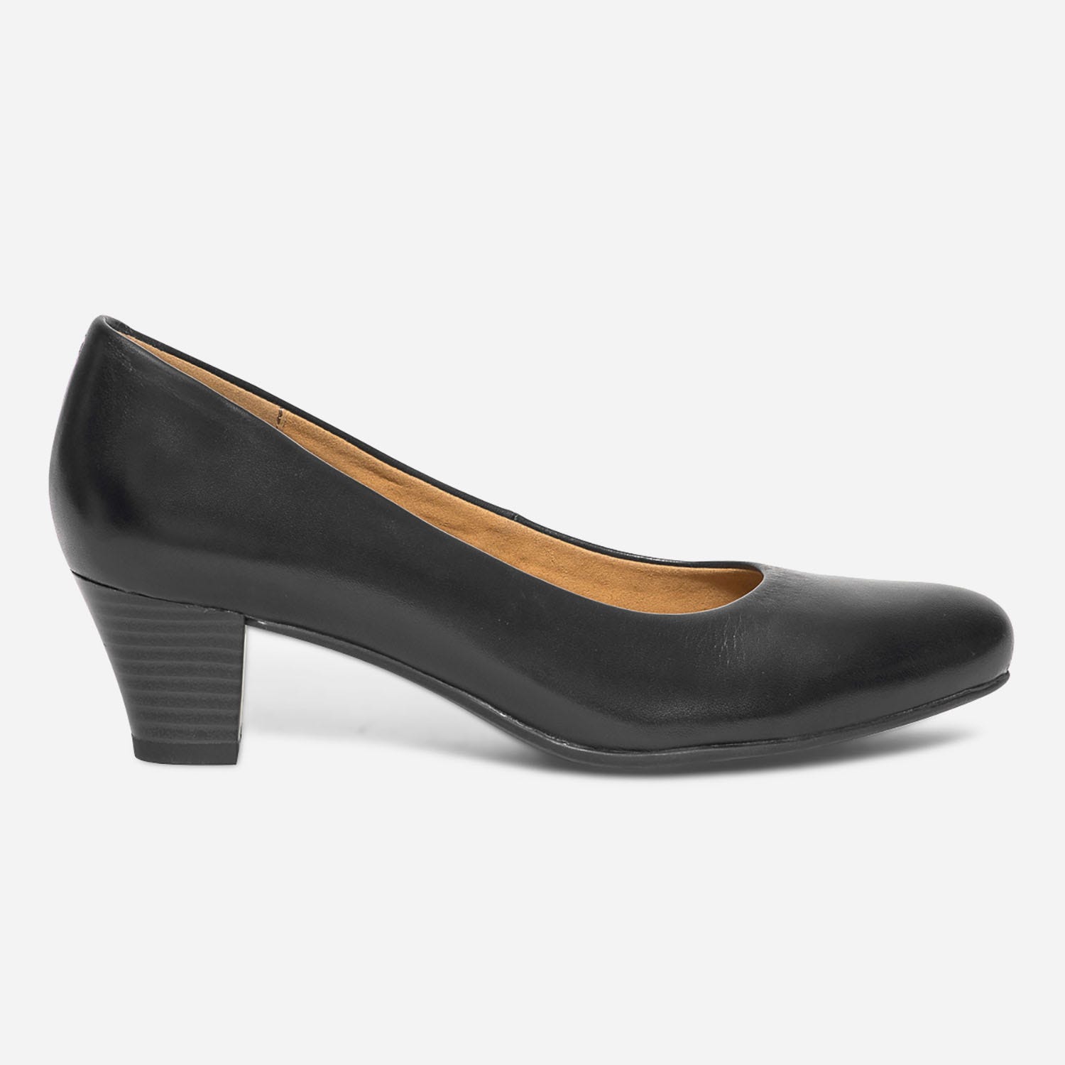 Escarpin confort noir en cuir