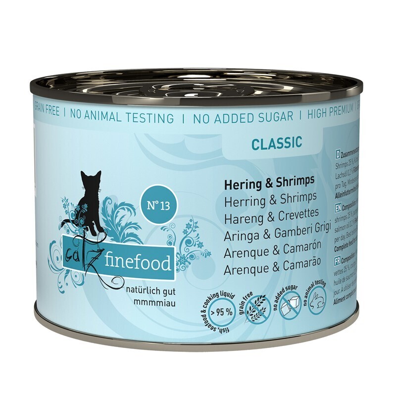 Catz finefood Nassfutter Catz finefood 6x200g No. 13 Hering & Shrimps