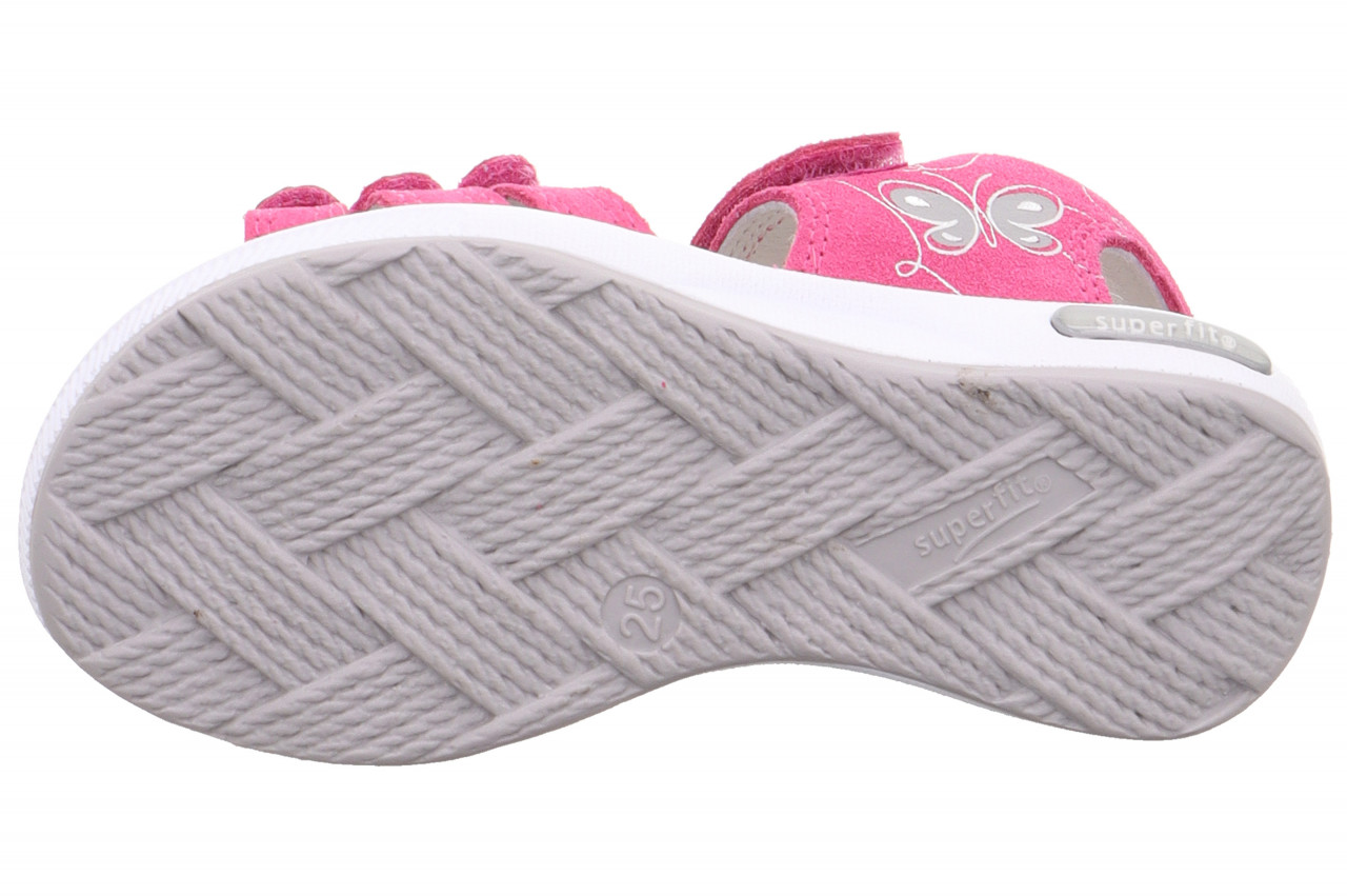 EMILY - Pink/Silber Sandale mit Klettverschluss