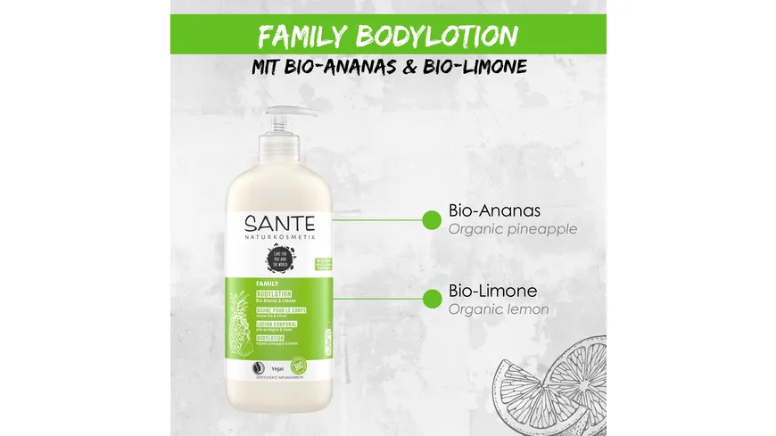 SANTE FAMILY Bodylotion Bio-Ananas & Limone 500 ml
