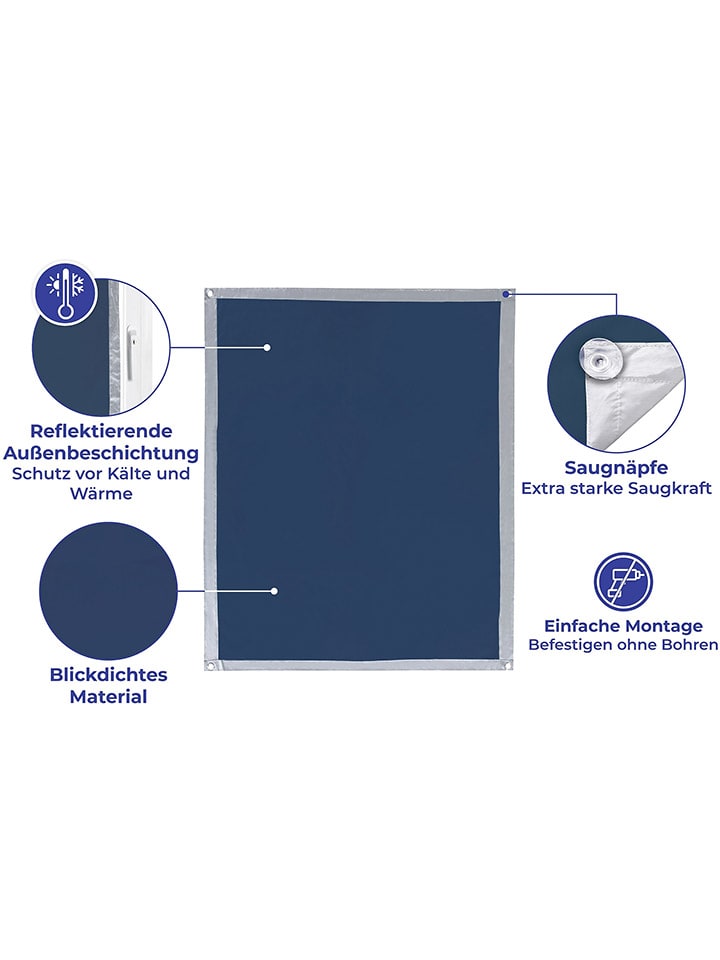 Wenko Fenster-Sonnenschutz in Blau - (L)114 x (B)94 cm günstig kaufen onesize