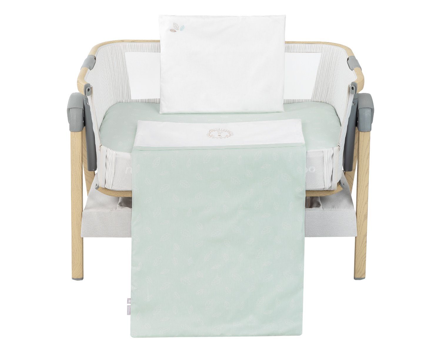Babybettwäsche Babywiege Bettwäsche-Set 5-tlg, Kikkaboo, Baumwolle, 5 teilig, Decke 85 x 55, Kissen 45 x 35, Laken