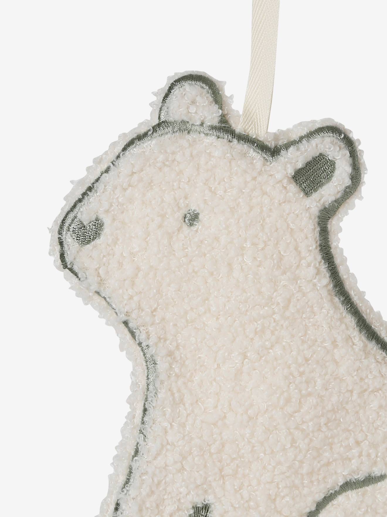 Vertbaudet Baby Schnullerkette mit Eisbär - wollweiß