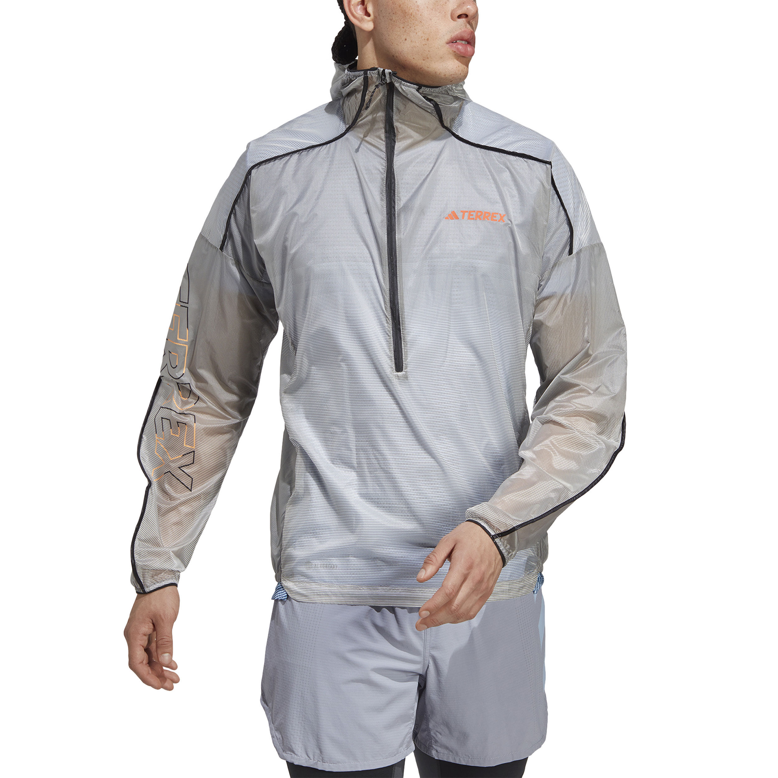Agravic Pro WW Laufjacke Herren - Grau, Weiß