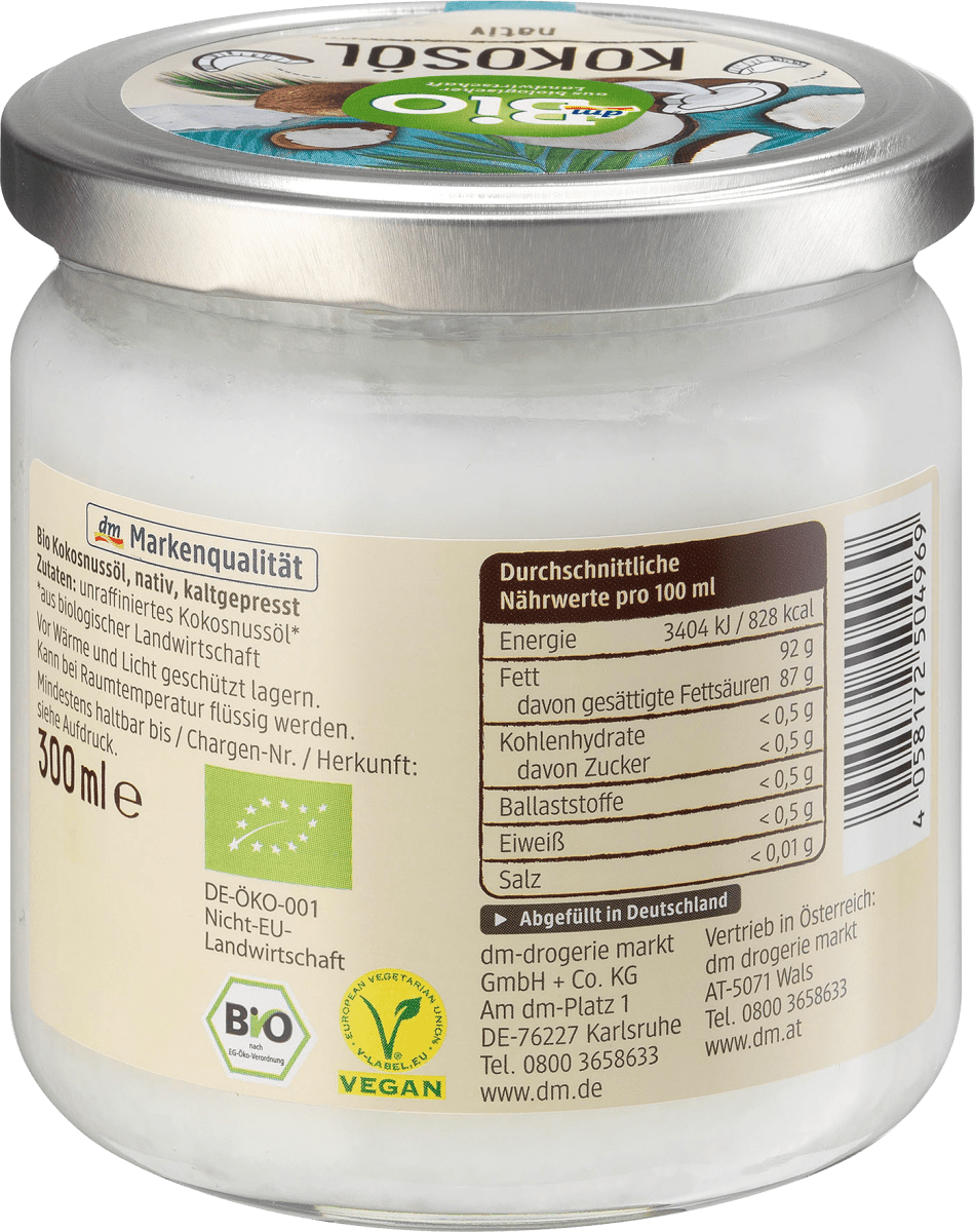 Kokosöl, nativ, 300 ml