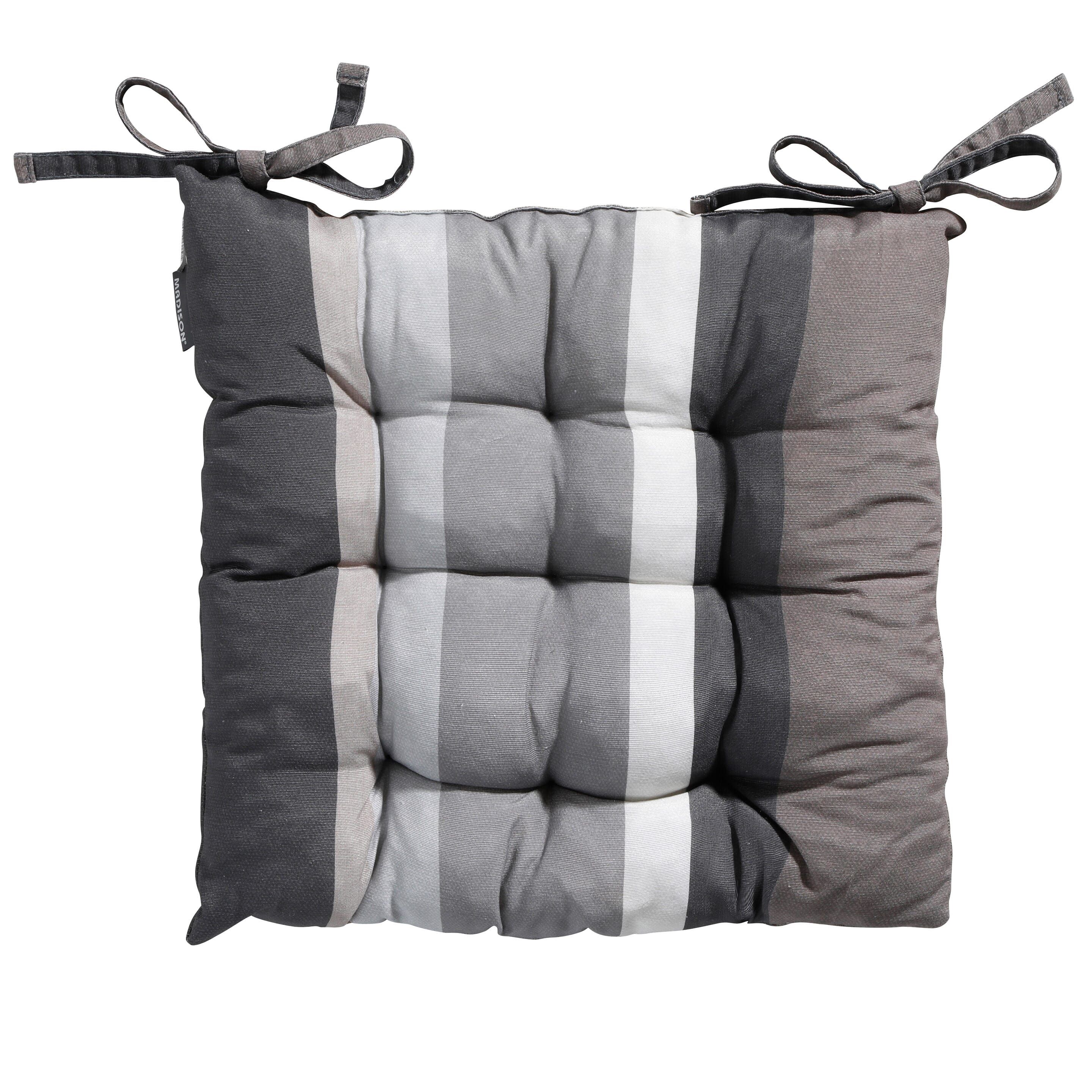 Madison Stripe Grey 46x46 Sitzkissen