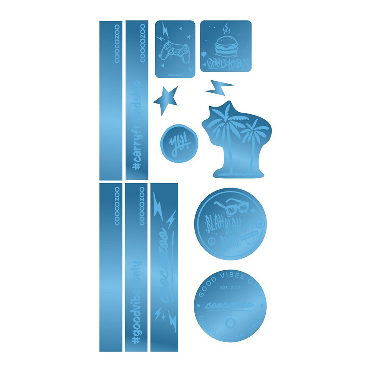 Stickerset Blue, reflektierend