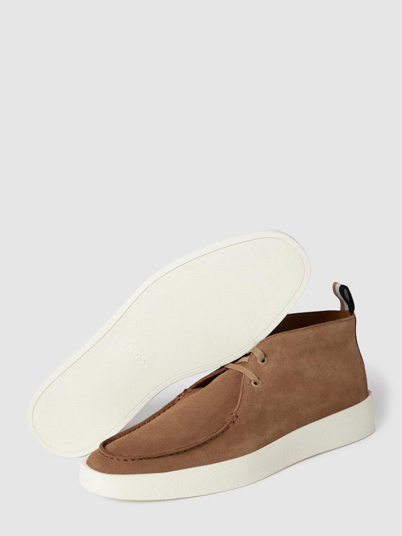 Herren Halbschuhe aus echtem Leder mit Schnürung Modell 'Clay' in sand