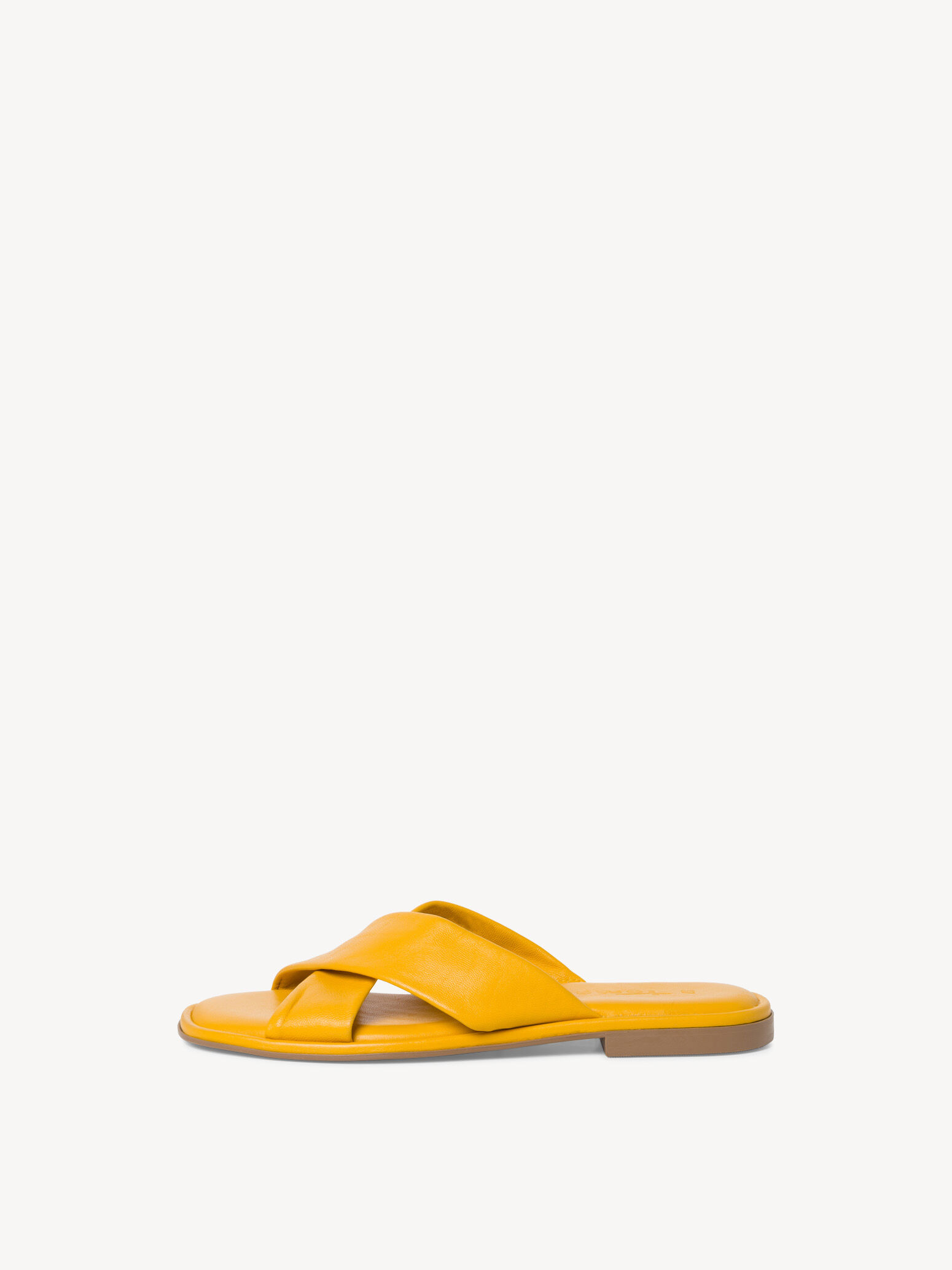 Mule en cuir - jaune