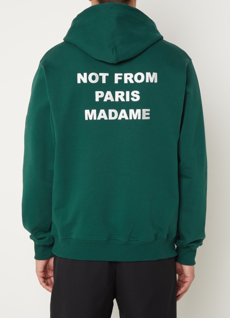 Drôle de Monsieur Hoodie ar apdruku priekšā un aizmugurē