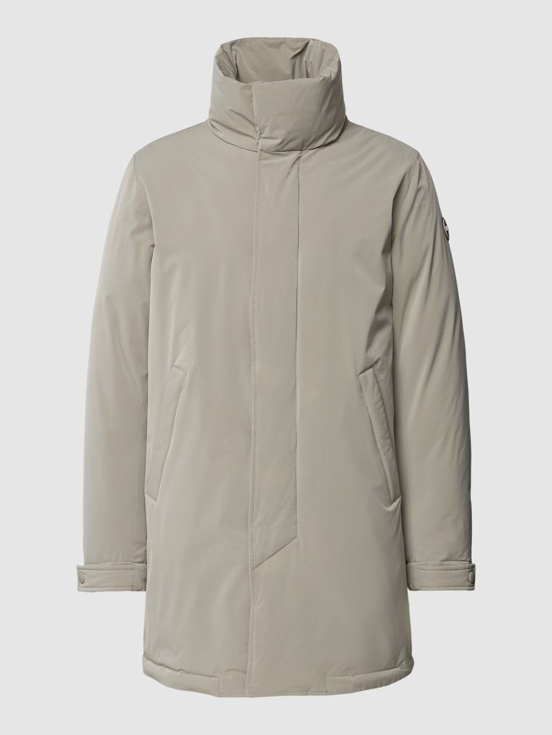 Jacke mit Stehkragen in taupe