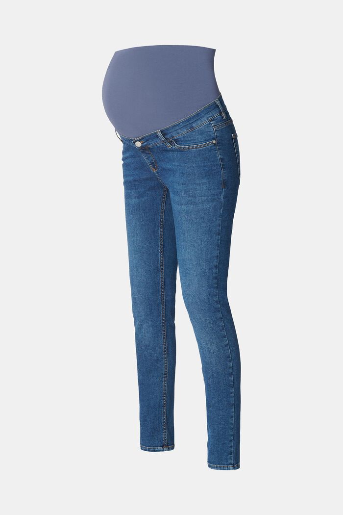 Schmal geschnittene Jeans mit Überbauchbund