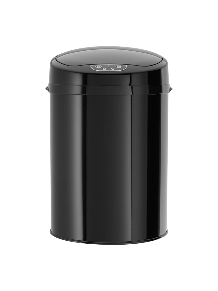 Echtwerk Edelstahl Badabfalleimer mit Sensor 9 l in Schwarz günstig kaufen onesize