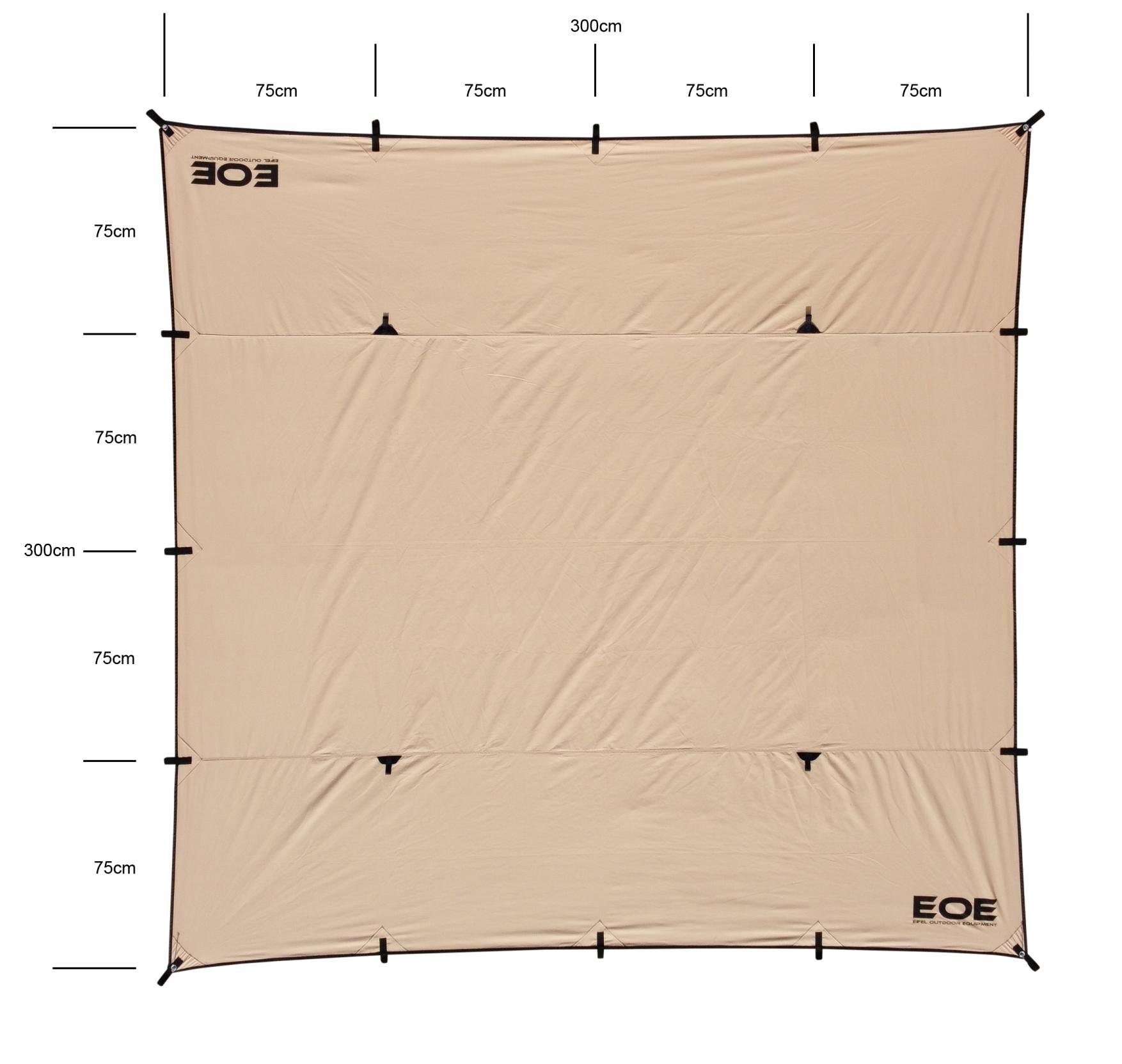 EOE - Eifel Outdoor Equipment Tarp-Zelt EOE Innerstandt TC Tarp 3 x 3 m