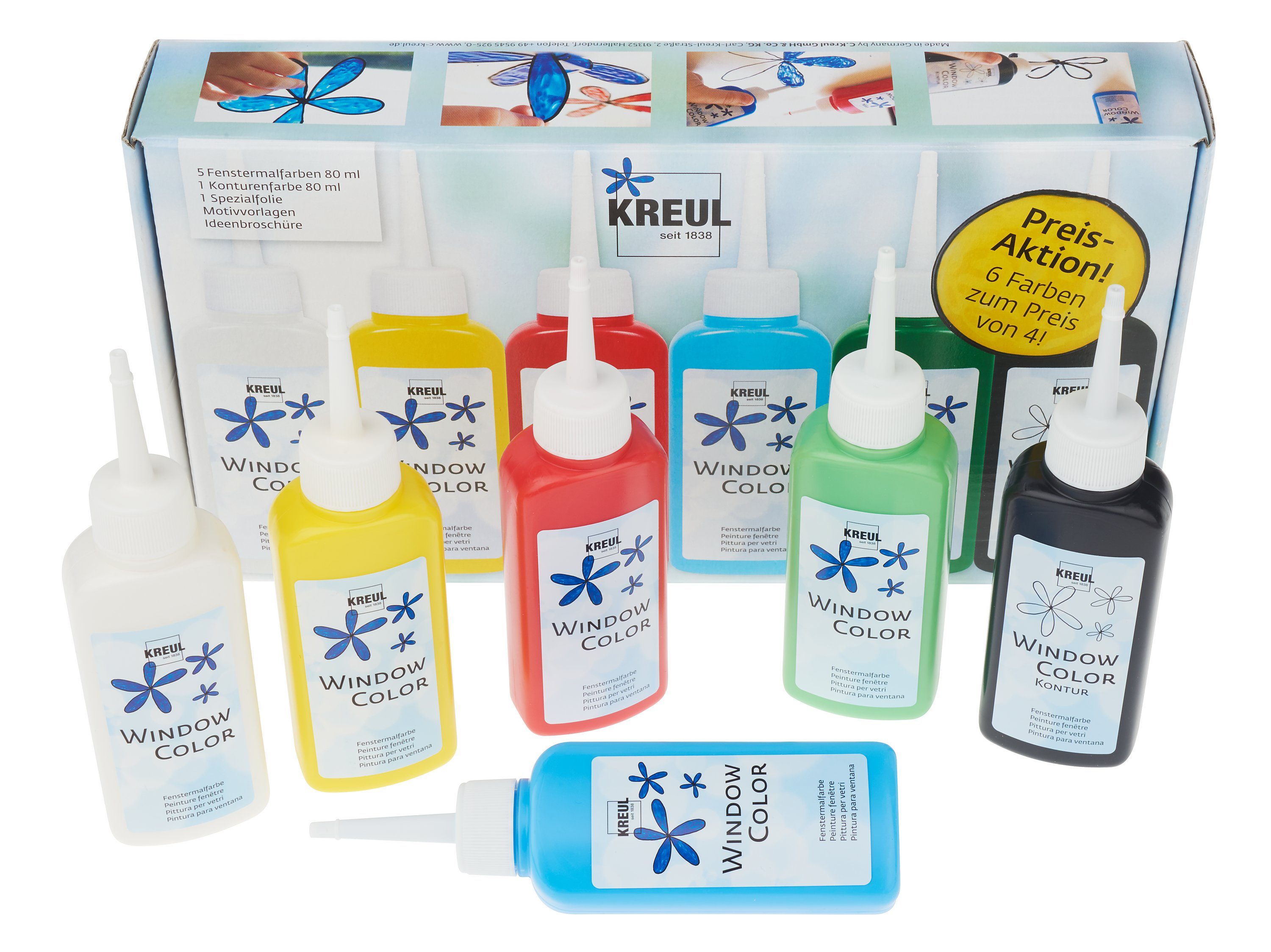 Fenstersticker Window Color Aktionsset 6 zu 4, Kreul, Komplett-Set