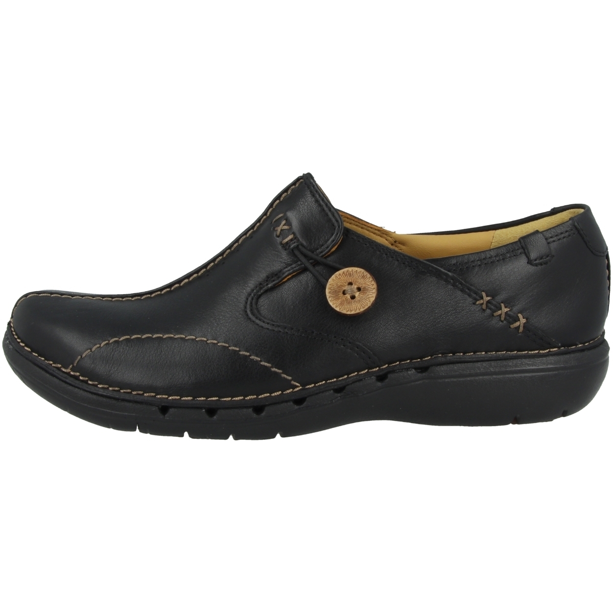 Clarks Un Loop Slipper schwarz
