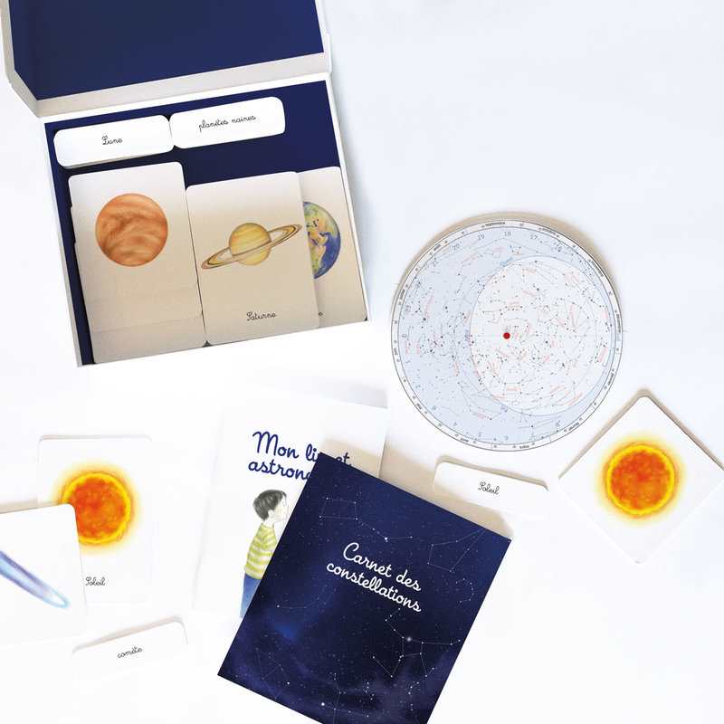 Livre Mon coffret Montessori astronomie - Nathan Jeunesse