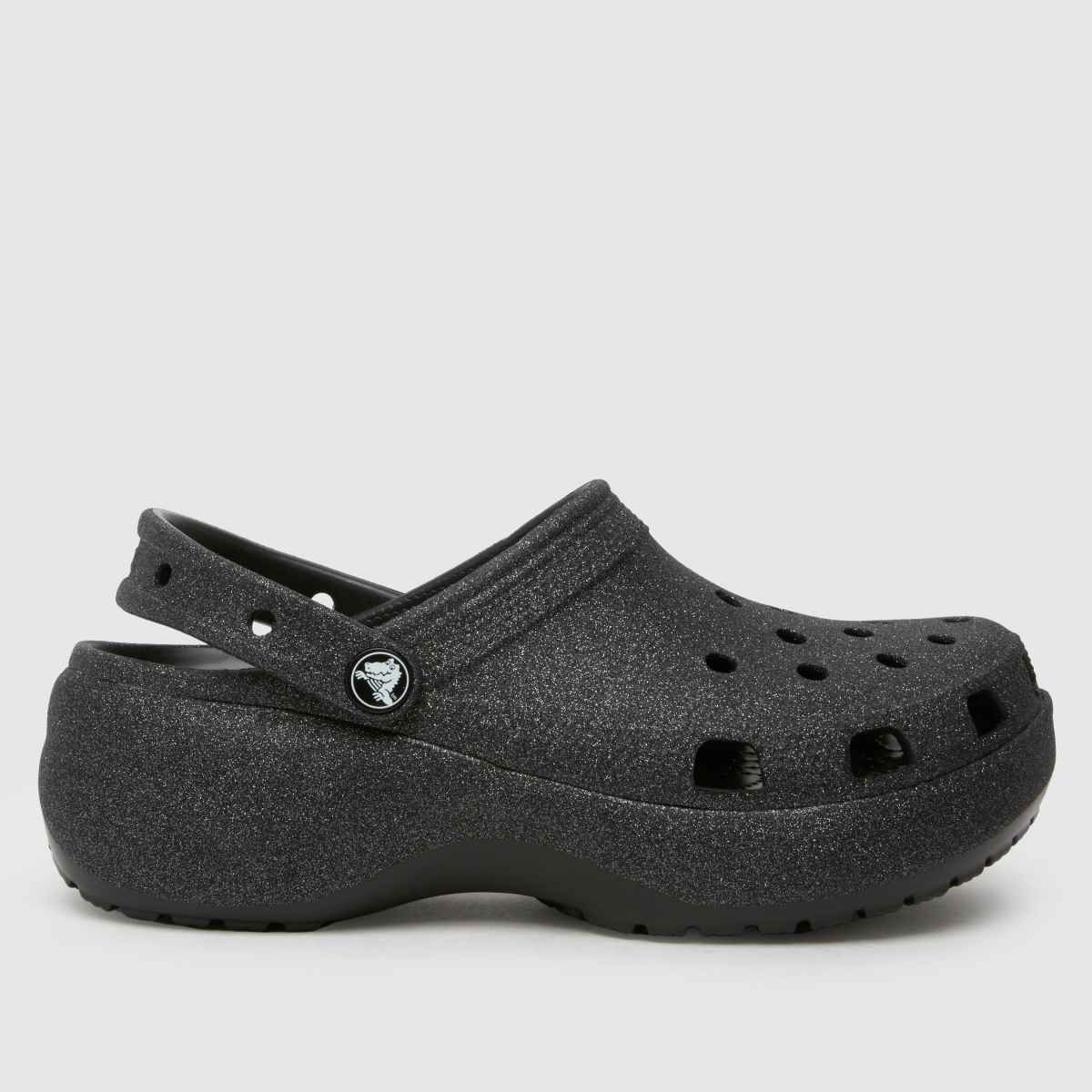 Crocs Classic Platform Clog Papucs Fekete Színben