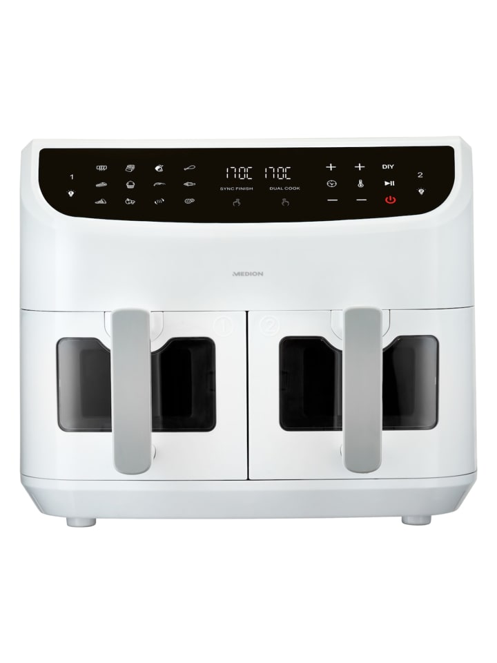 Medion Heißluftfritteuse LIFE P20 XXL Twin MD 11760 in weiß günstig kaufen onesize