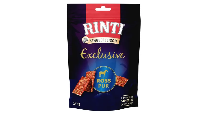RINTI Hundesnack Singlefleisch Exclusive Snack Ross pur 50 g